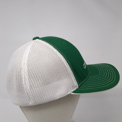 E-M Construction Fitted Mesh Back Trucker Hat Green 7 3/8-8 Colorblock