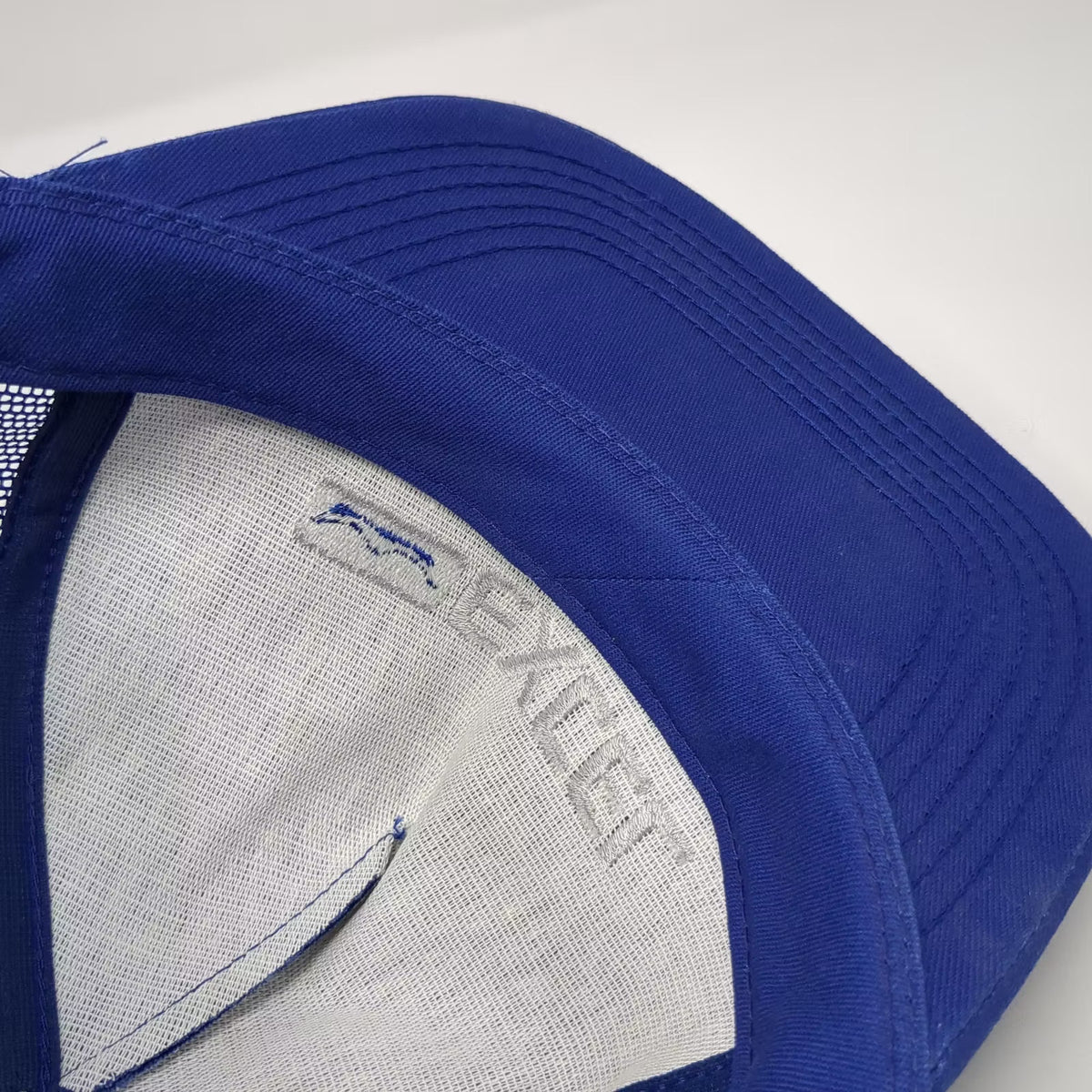Excel Logo Trucker Hat Blue One Size Adjustable Mesh Back Embroidered Design