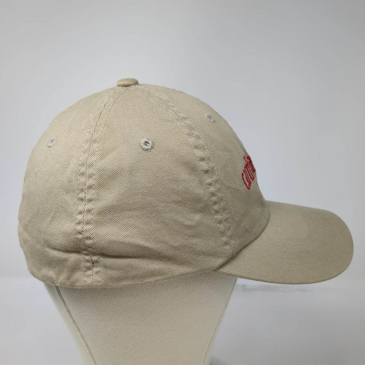 Port Authority Cardinal Utility Construction Hat Beige XL Baseball Cap Fitted