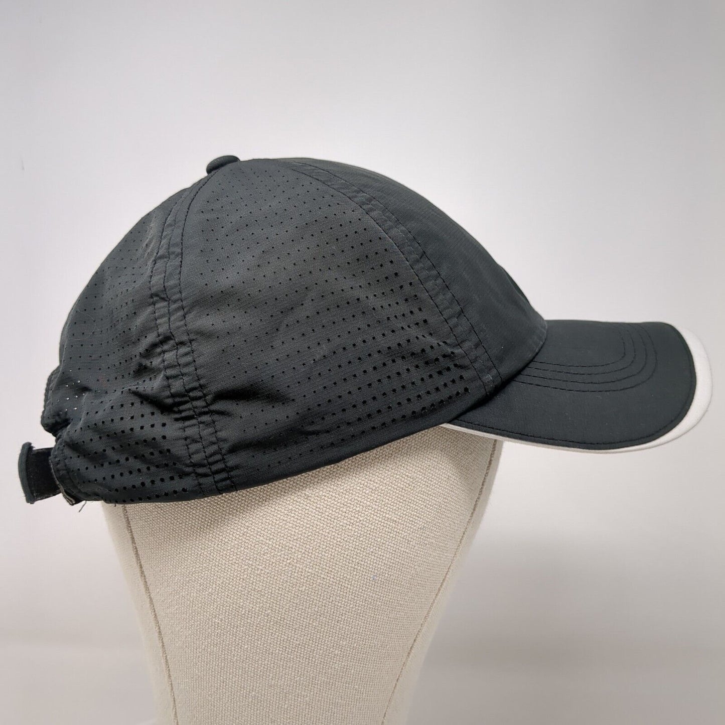 Nike Golf Strapback Hat Black OSFA Laser Cut Embroidered Swoosh