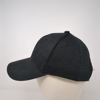 George Strapback Hat Black One Size Adjustable Blank Solid Vent Holes