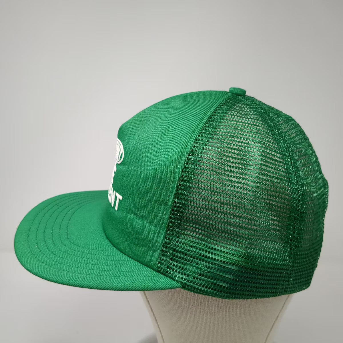 Paramount DuPont DBE Solvent Green OS Trucker Hat Snapback Made USA Vintage Mesh