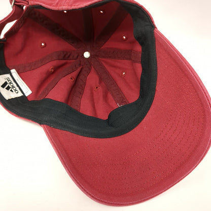 Adidas Slideback Hat Red One Size Adjustable Embroidered Climalite Vented Holes