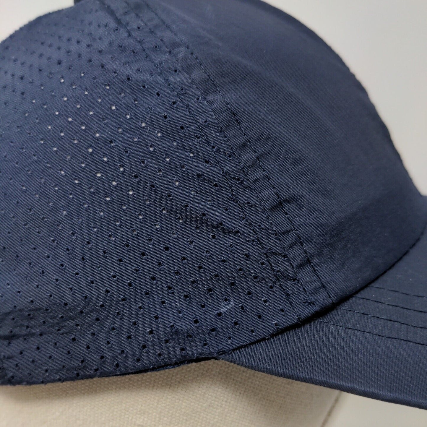 Unbranded Strapback Hat Ponytail Blue 58cm Adjustable Solid Blank