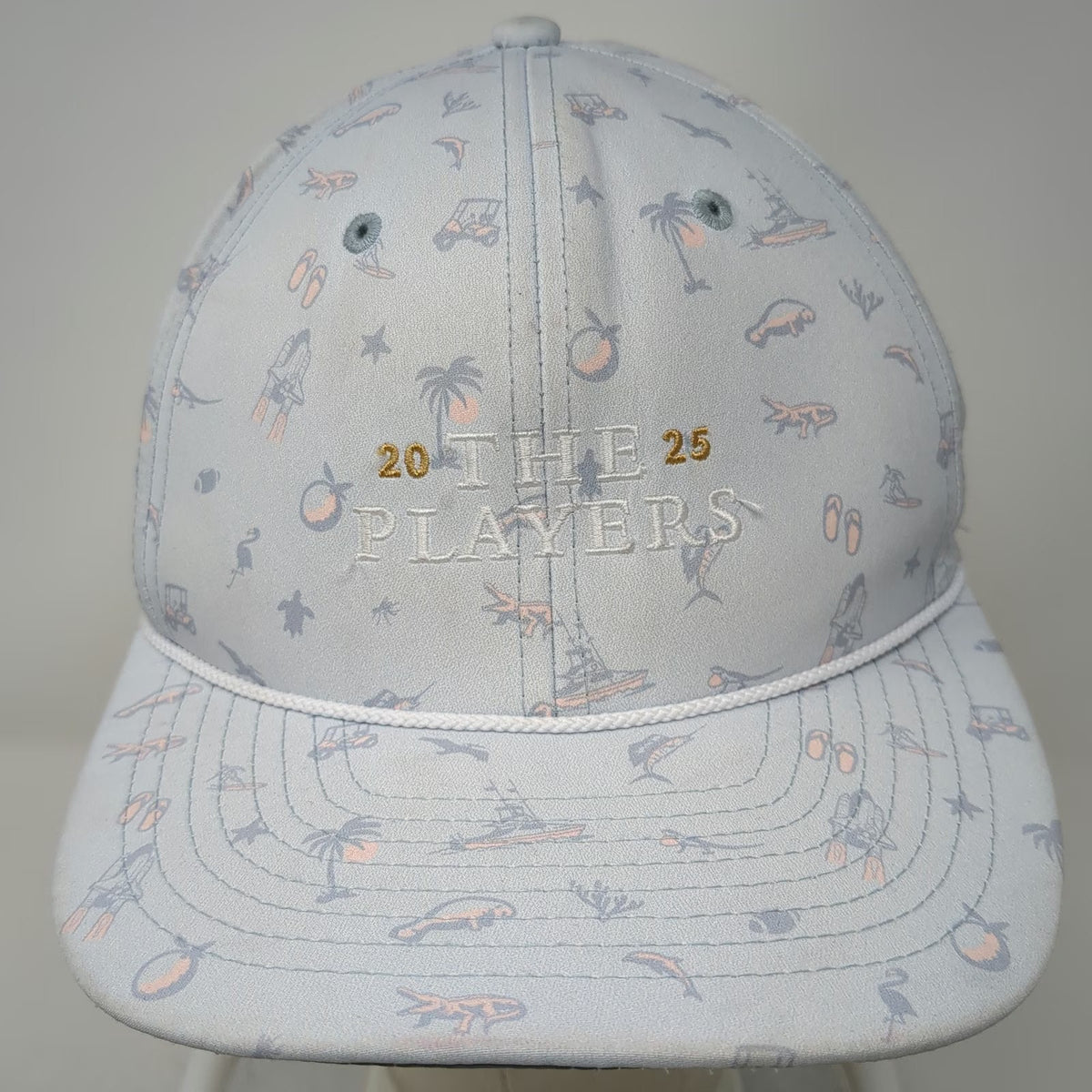 Imperial Snapback Hat Blue One Size The Players 2025 Rope Brim All Over Print