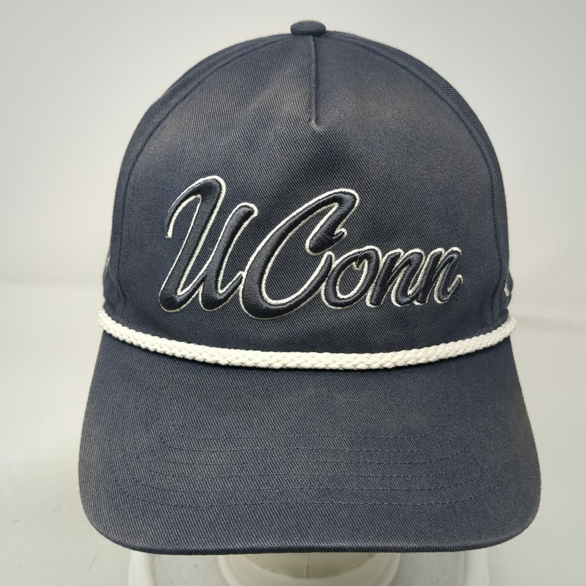 '47 Connecticut UConn Huskies NCAA 5 Panel Gray One Size Rope Snapback Hat Logo