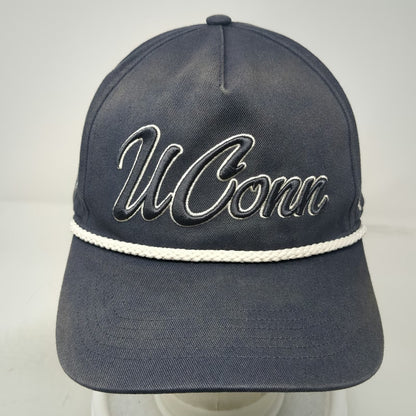 '47 Connecticut UConn Huskies NCAA 5 Panel Gray One Size Rope Snapback Hat Logo