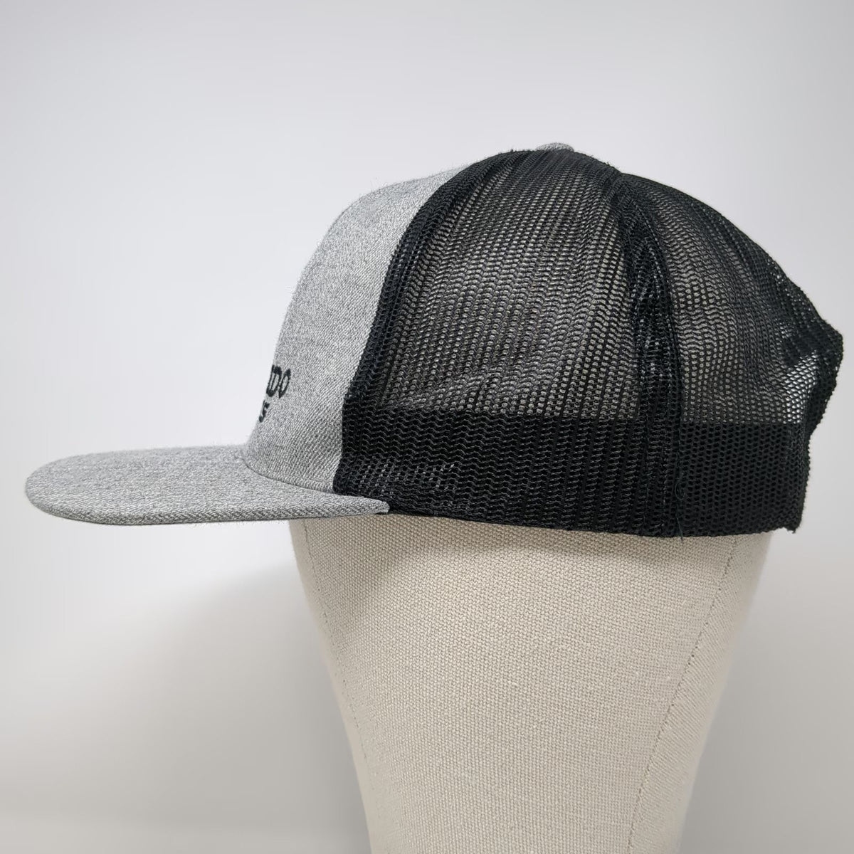 Trucker Hat Gray One Size Escondido Exotics Logo Mesh Snapback Flat Brim Hat
