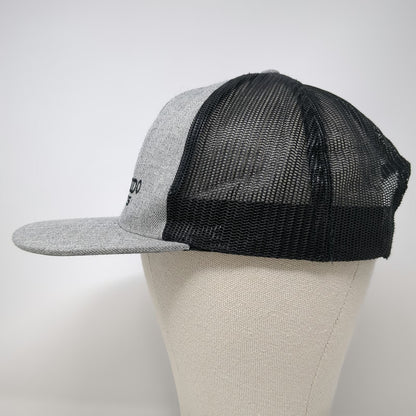 Trucker Hat Gray One Size Escondido Exotics Logo Mesh Snapback Flat Brim Hat