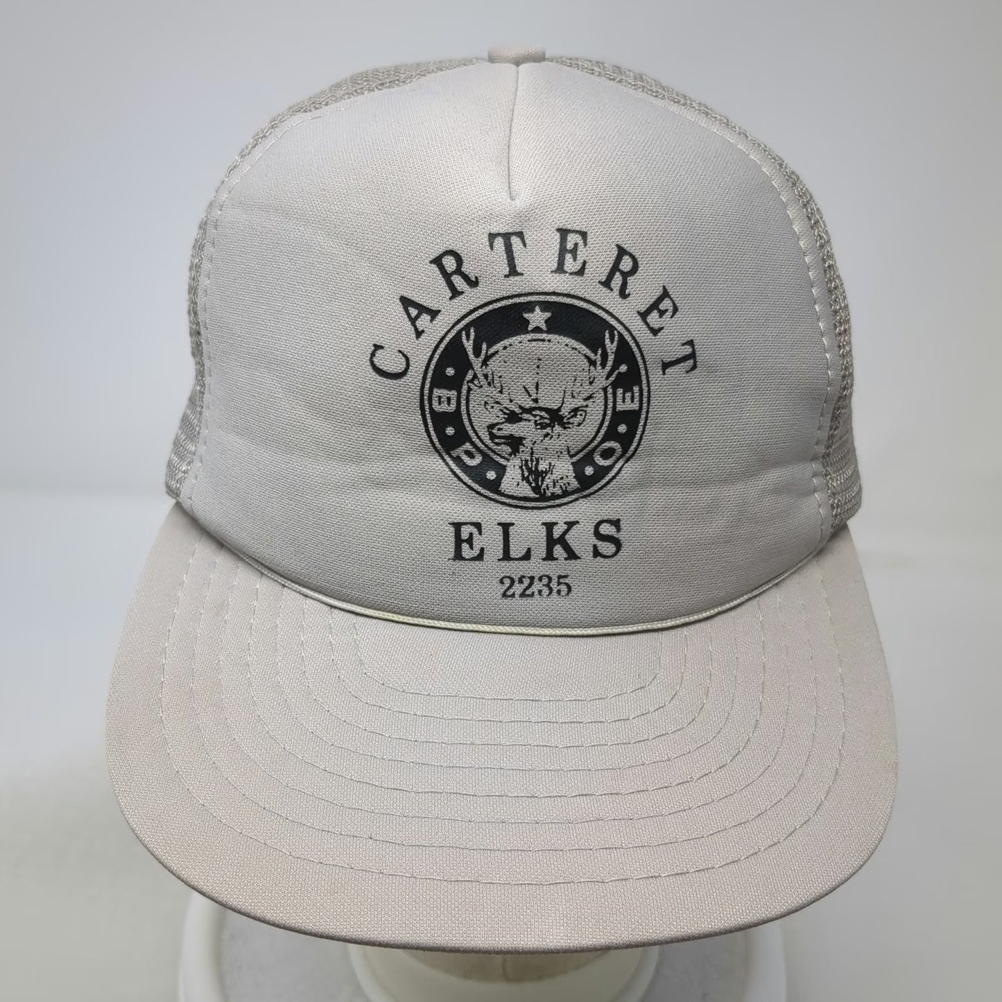 Kenda Trucker Hat Gray One Size Carteret Elks 2235 BPOE Mesh Snapback Foam Front