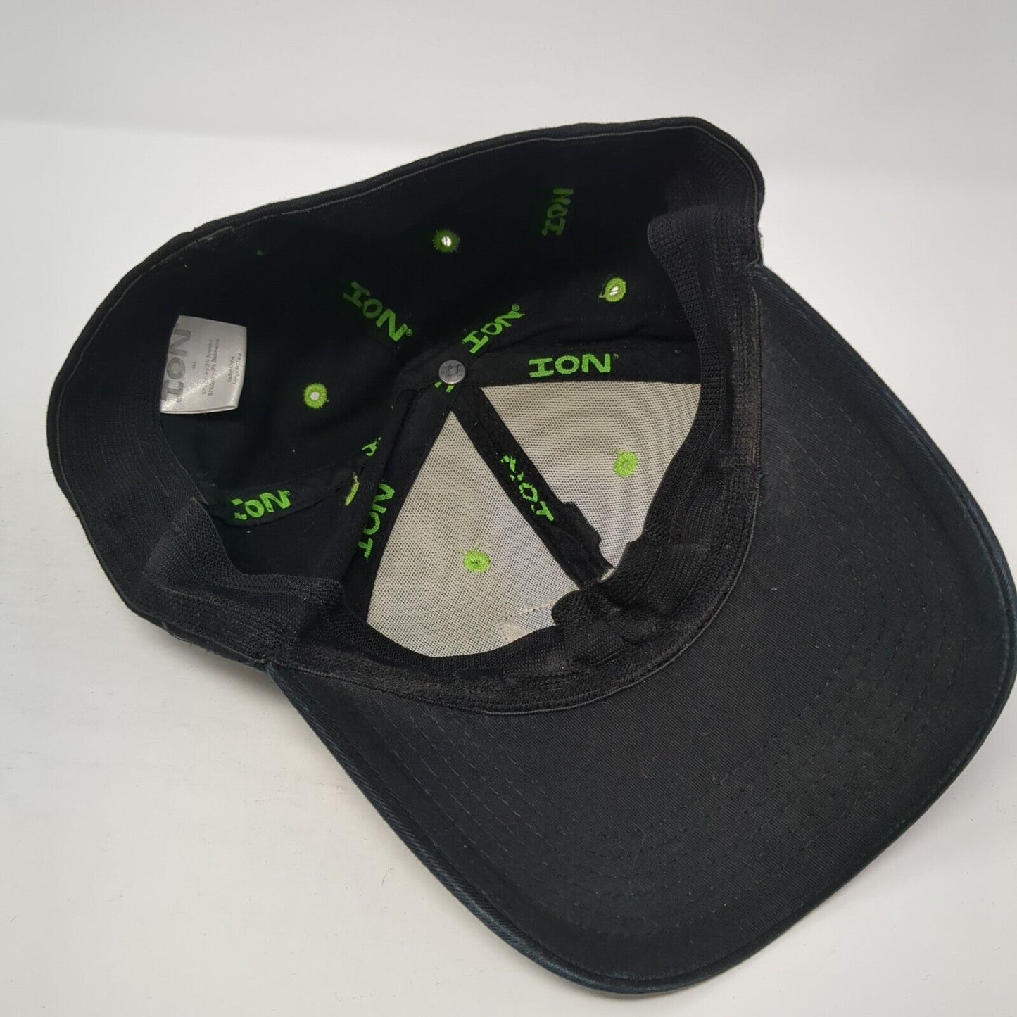 ION Electric Ice Augers Fitted Baseball Cap Black Large Lightweight Embroidered