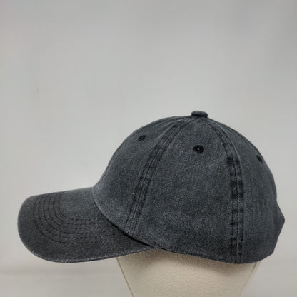 Unbranded Slideback Hat Gray One Size Adjustable Vented Holes 6 Panel Blank