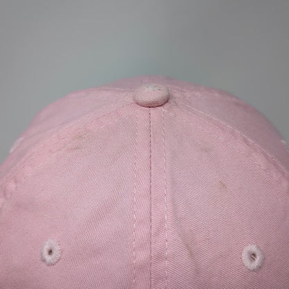 Matchitt Baseball Cap Pink One Size Monogram Embroidery Adjustable Cotton Hat