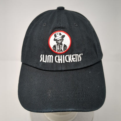 Slim Chickens Strapback Hat Black One Size Stingray Headwear 6 Panel