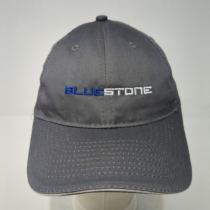 Blue Stone Strapback Hat Gray One Size Adjustable Embroidered Port & Company