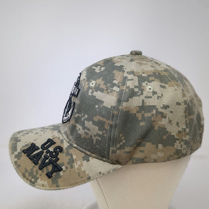 Baseball Cap Green One Size U.S. Navy Anchor Digital Camo Military Licensed Hat