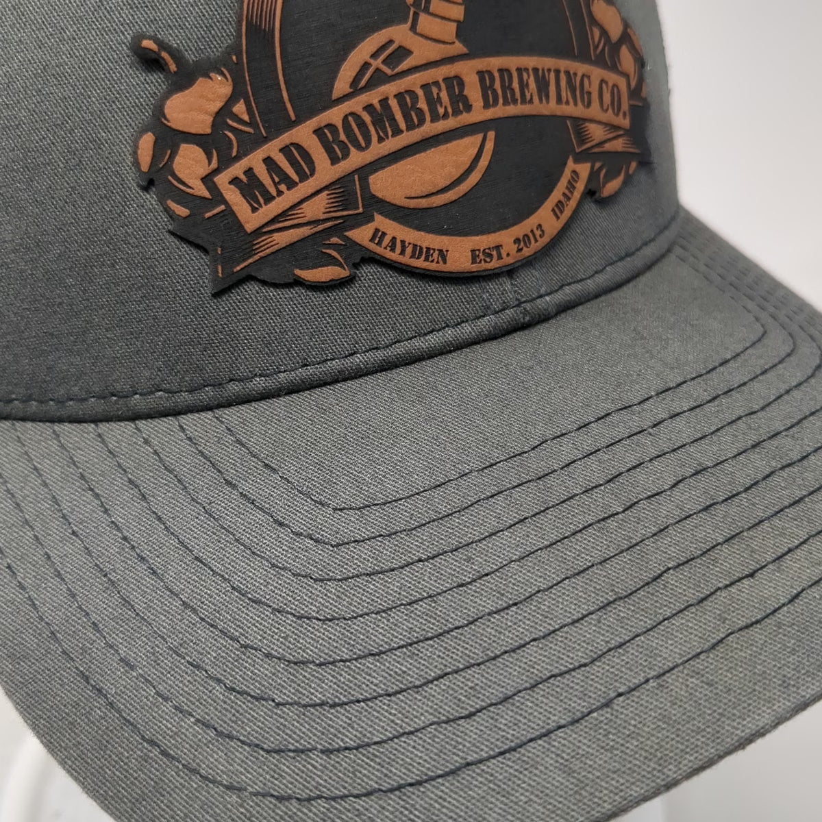 Richardson Trucker Hat Gray One Size Mad Bomber Brewing Co Hayden Idaho Mesh