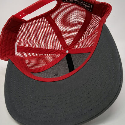 Richardson Trucker Hat Gray Red One Size Advanced Heating Cooling York Mesh hat