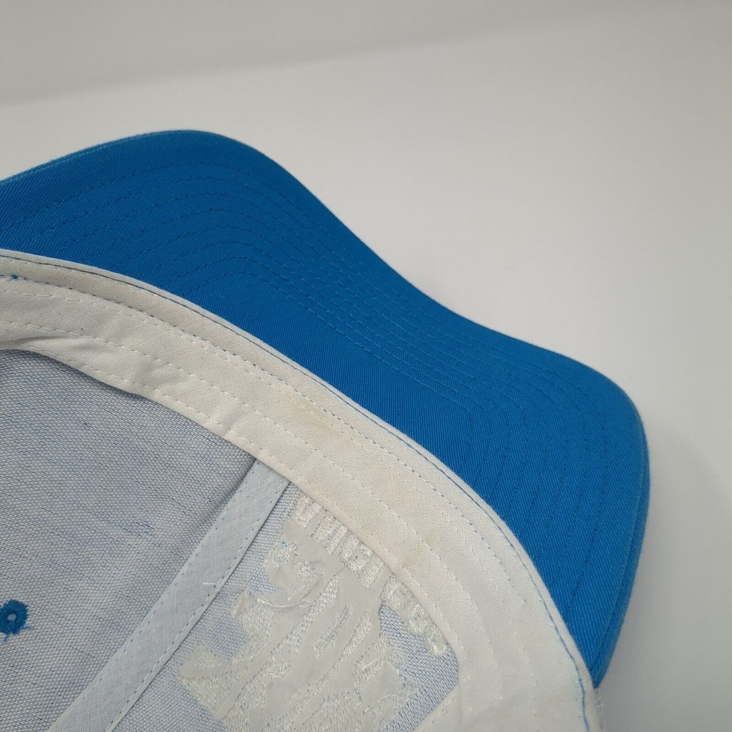 208 Anglers Snapback Mesh Back Trucker Hat Blue One Size Embroidered