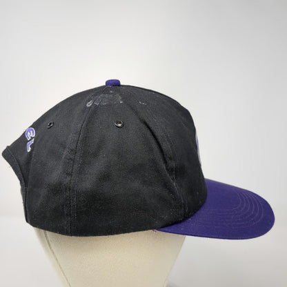 Camel 5 Panel Black Purple One Size Embroidered C Logo Snapback Baseball Hat
