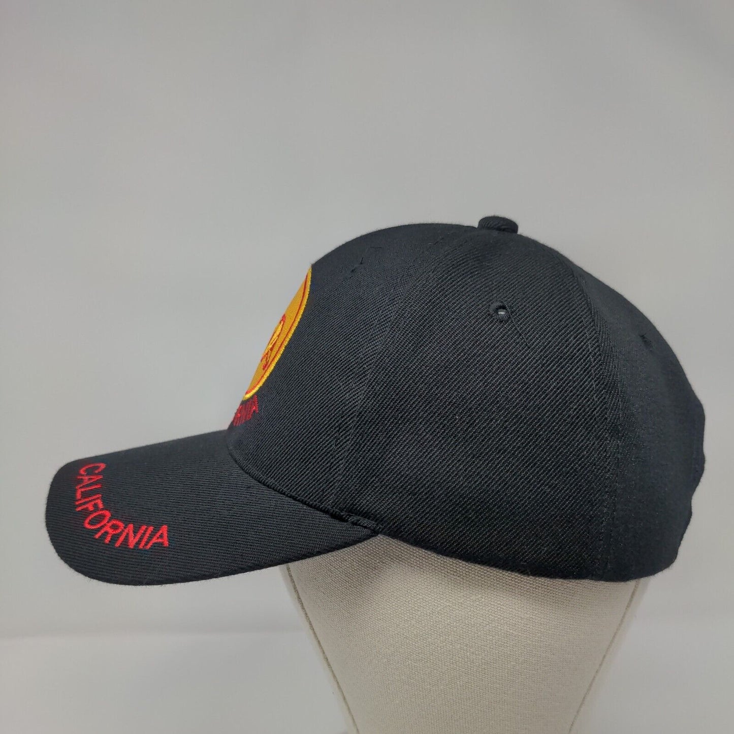California Republic Strtapback Hat Black One Size Adjustable Embroidered Lanza