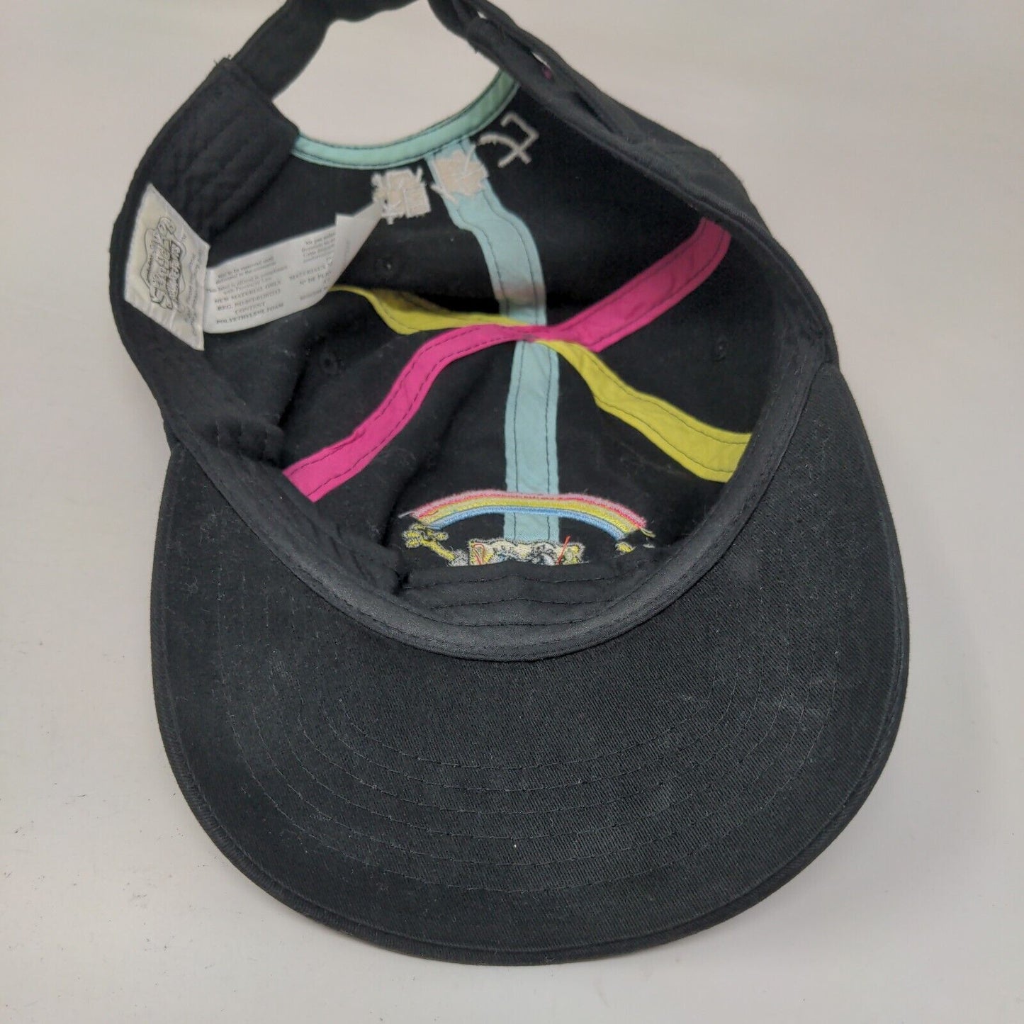 Nickelodeon SpongeBob Squarepants Slideback Hat Black One Size Embroidered
