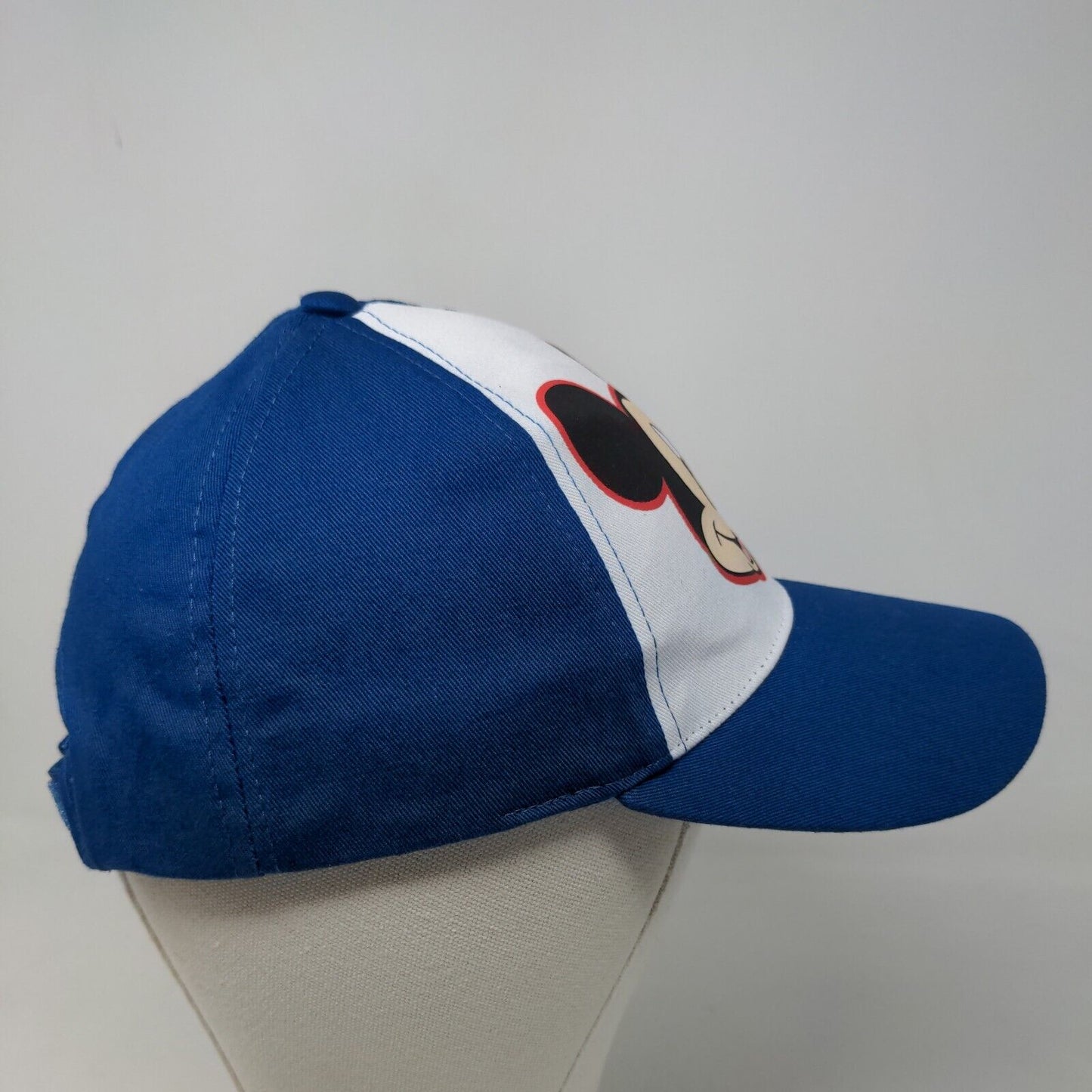 Disney Boy's Strapback Hat Blue Graphic Mickey Mouse Logo Spell Out