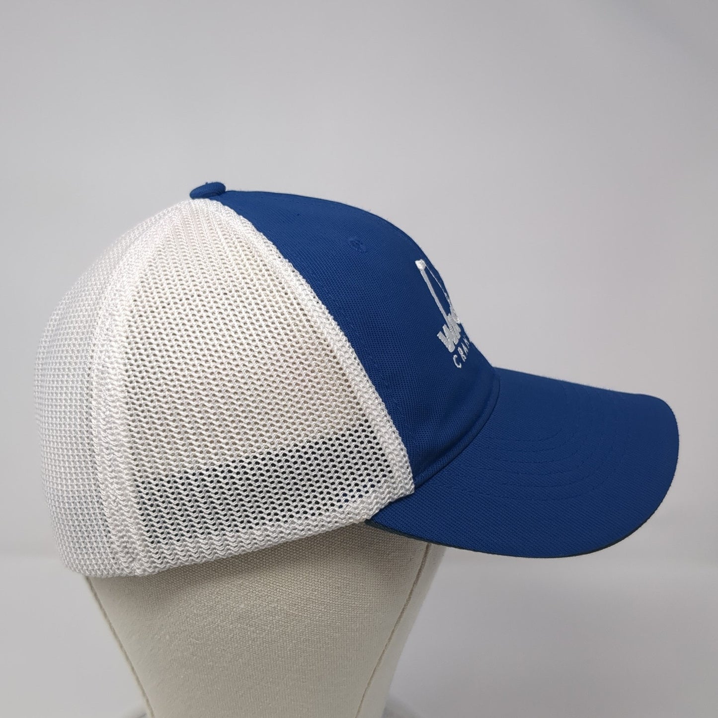 Wagstaff Crane Service Fitted Mesh Back Trucker Hat Blue Large Nike