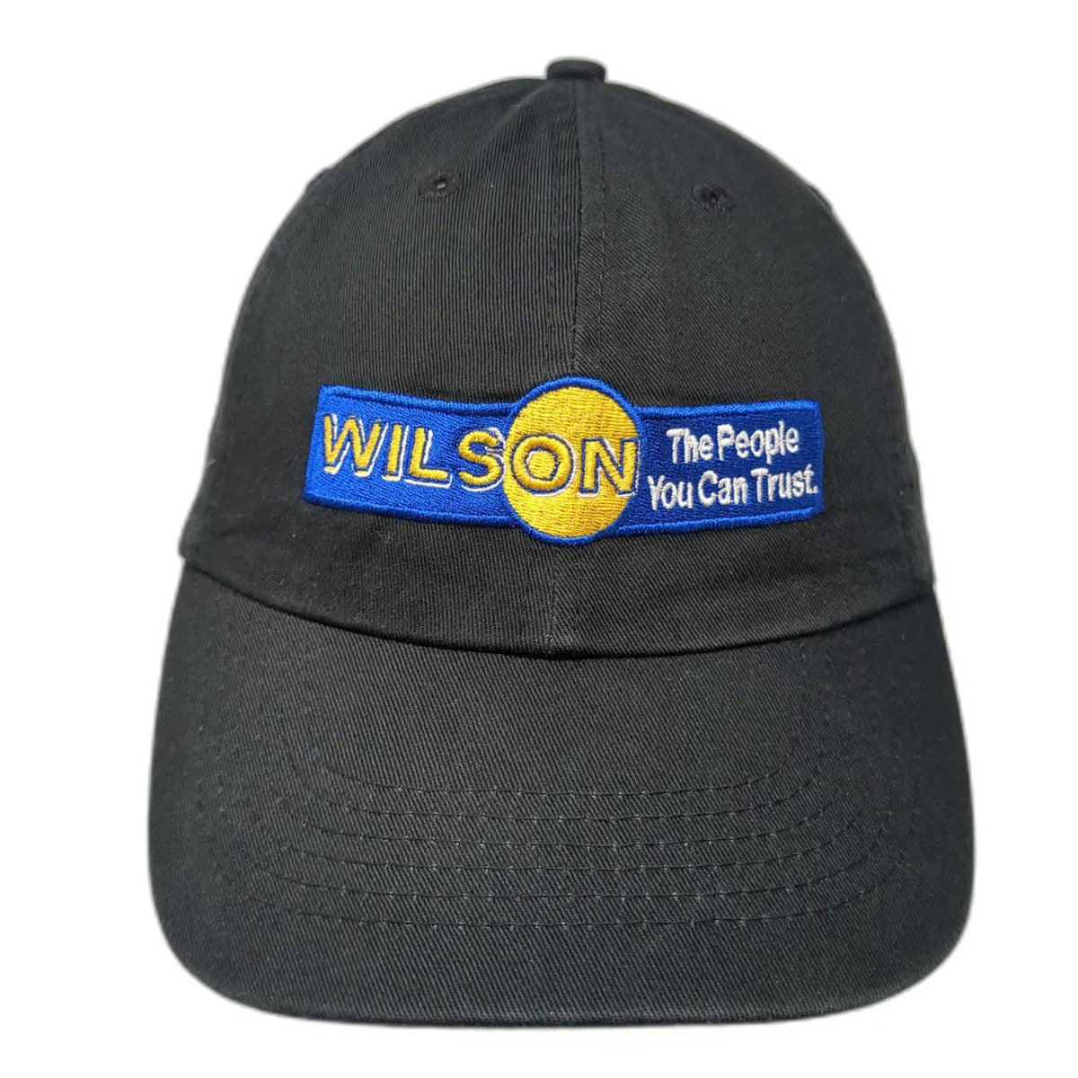 Black Baseball Cap One Size Wilson The People You Can Trust Slideback Hat