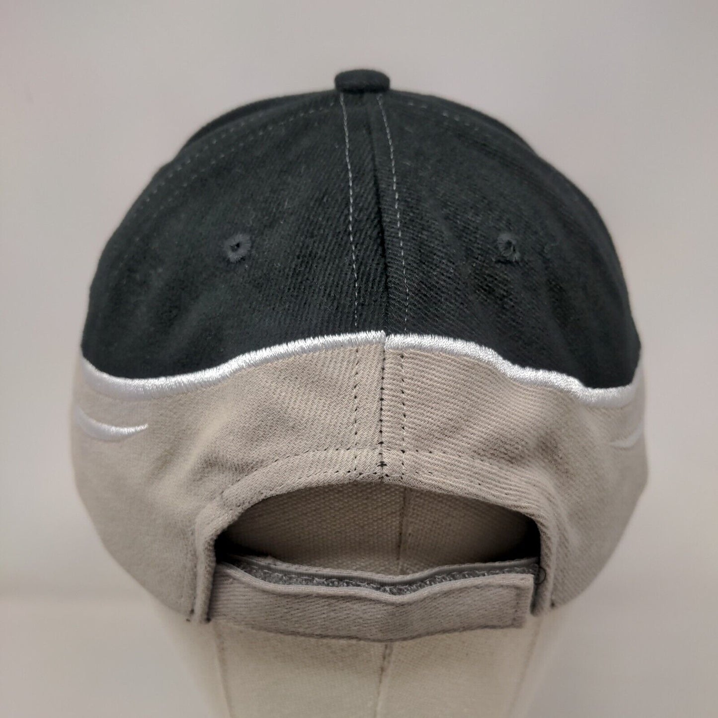 Army Strapback Hat Black OSFA Embroidered Vent Holes Colorblock HG