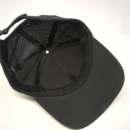 Quiksilver Strapback Hat Black OS Adjustable Lightweight Breathable 6 Panel