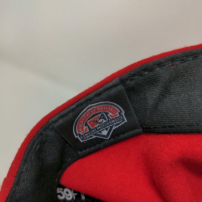 New Era Men's 59Fifty Fitted Hat Red 7 7/8 Greenville Drive Made USA Autographed