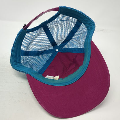 Patagonia Trucker Hat White Purple Blue One Size Mesh Back Snapback Logo Patch