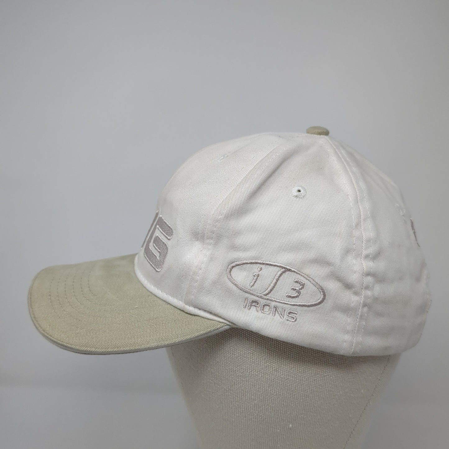 PING Slideback Hat White One Size Adjustable Colorblock Outdoor 6 Panel