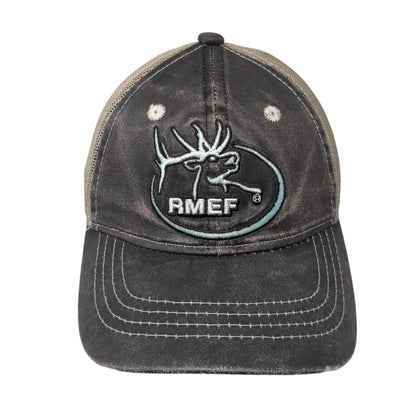 RMEF Women's Snapback Trucker Hat Gray OS Adjustable Ladies Fit Outdoor Cap