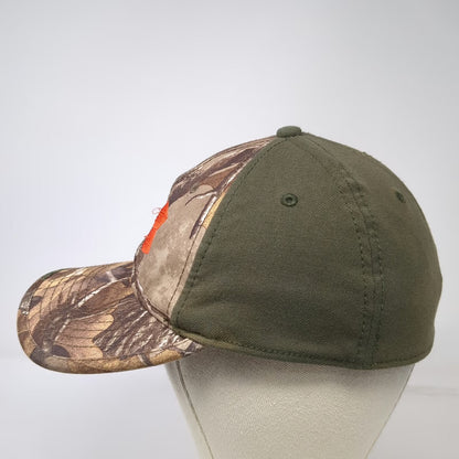 Under Armour Baseball Cap Green Brown Orange L Camo Embroidered Stretch Fit Hat