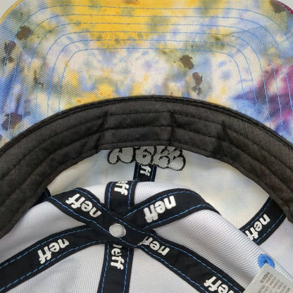 Neff Baseball Cap Purple Blue Yellow One Size Tie Dye Graffiti Logo Hat