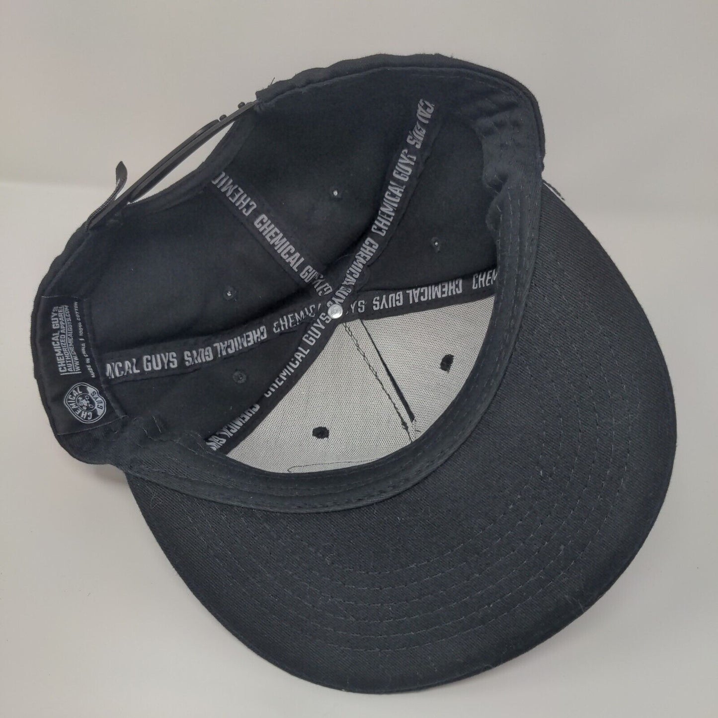 Chemical Guys Patch Snapback Hat Black One Size Adjustable Vent Holes