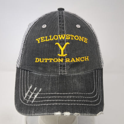 Yellowstone Dutton Ranch Strapback Trucker Hat Gray One Size Adjustable