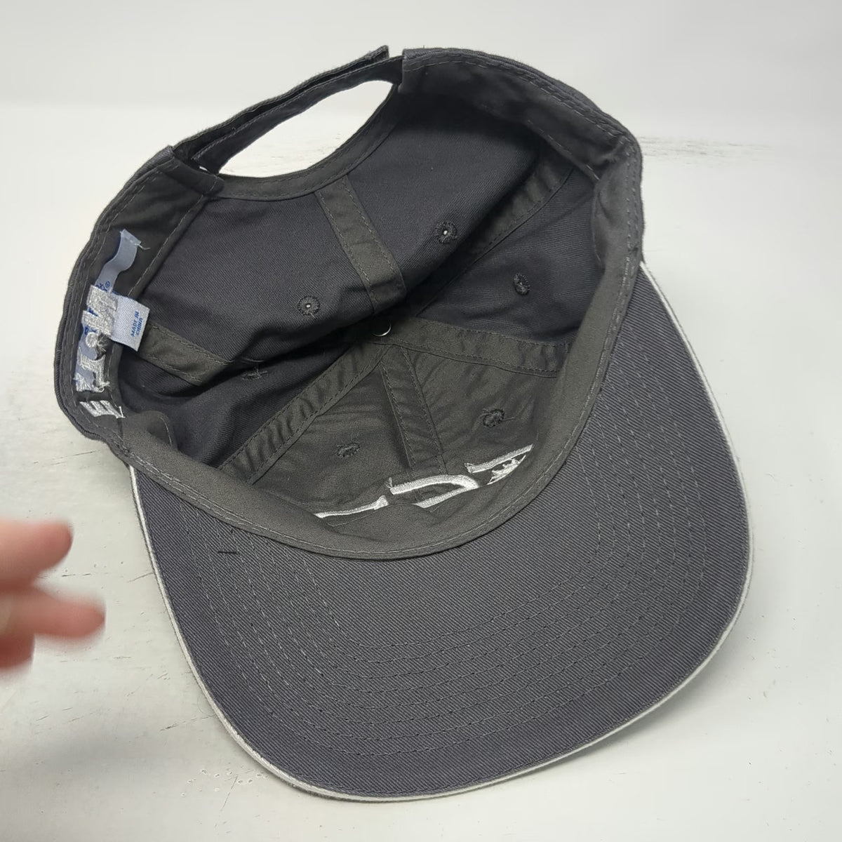 Port Authority Baseball Cap Gray One Size CED Eaton Logo Cotton Hat Sandwich