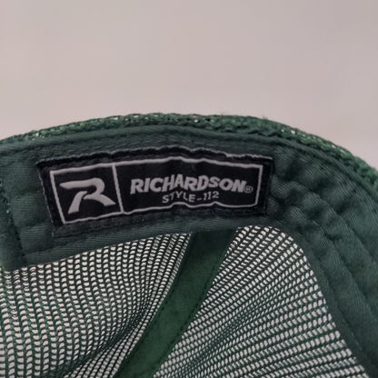 40 Snapback Mesh Back Trucker Hat Green OSFM Embroidered Richardson