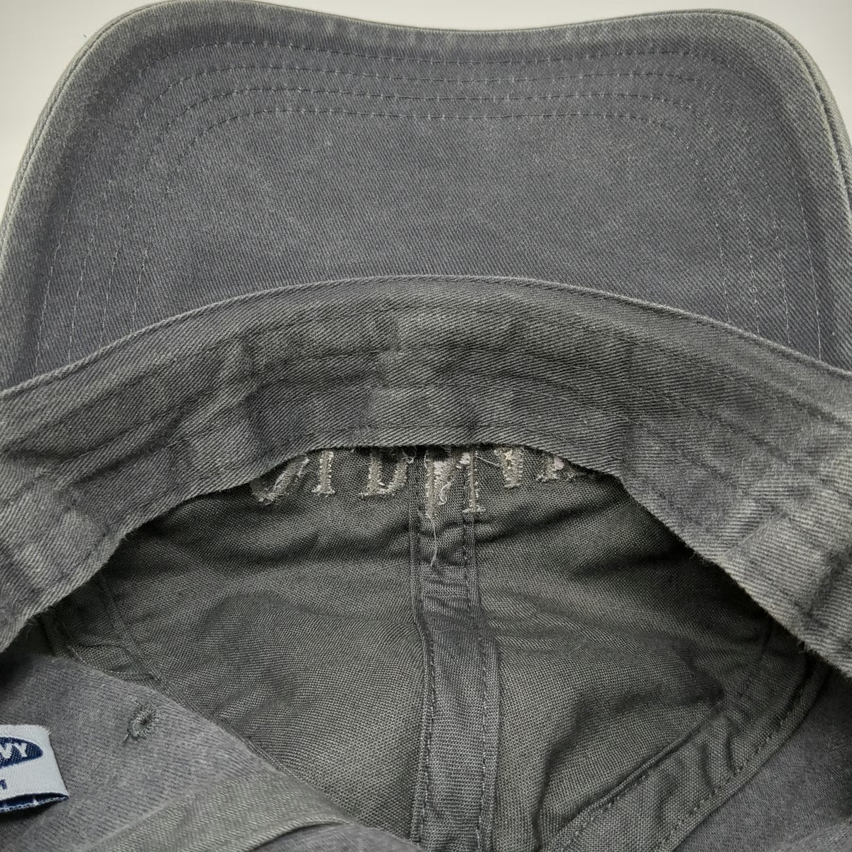 Old Navy Baseball Cap Gray M Washed Cotton Tonal Logo Slideback Hat