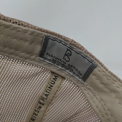 Hancock Mechanical Strapback Trucker Hat Tan OSFM Mesh Back Outdoor Cap