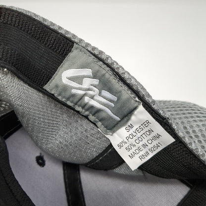 Century Link Fitted Trucker Hat Black S/M Vented Holes 6 Panel Mesh Back