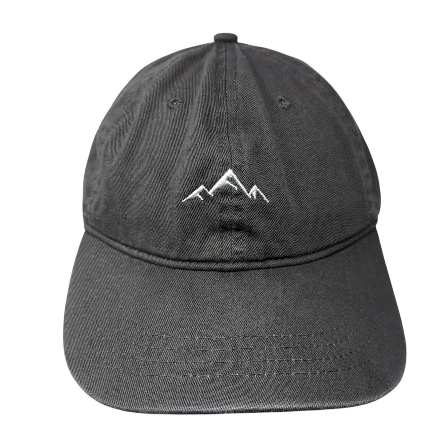 Mountain Slideback Hat Gray One Size Adjustable Embroidered Outdoor Cap