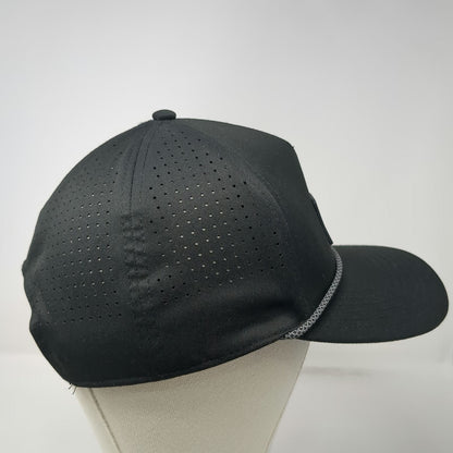 Cap America Trucker Hat Black One Size Snake River Farms Rope Patch Perforated