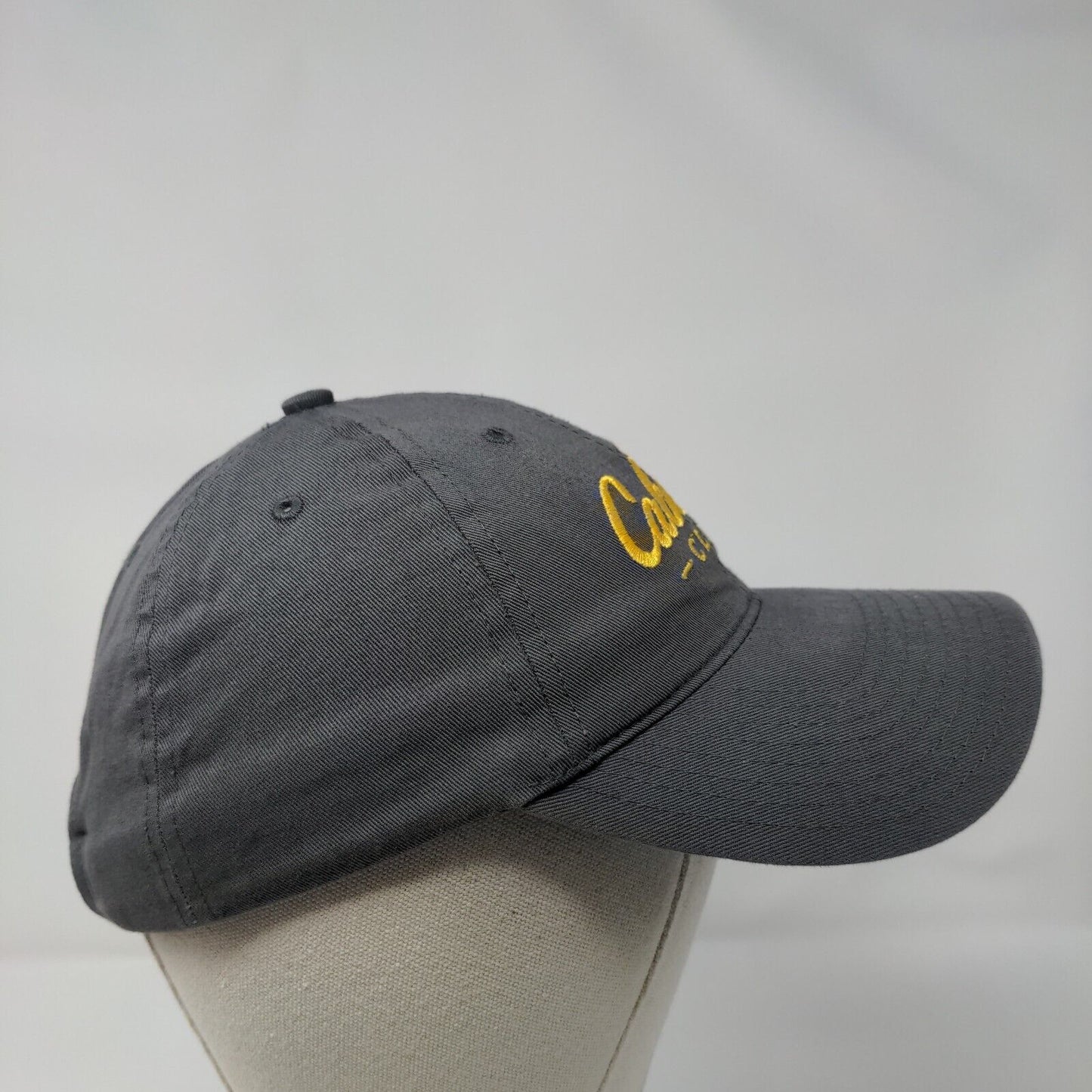 Cabela's Club Slideback Hat Gray OSFM Adjustable Embroidered Logo 6 Panel