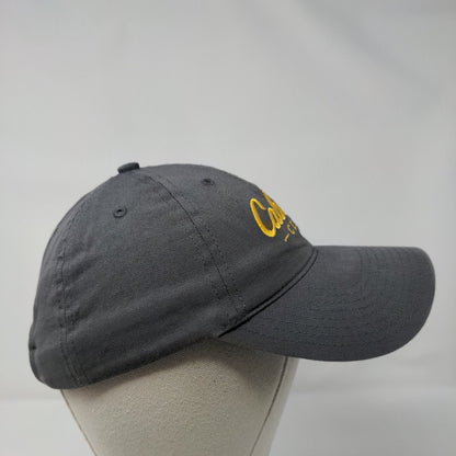 Cabela's Club Slideback Hat Gray OSFM Adjustable Embroidered Logo 6 Panel
