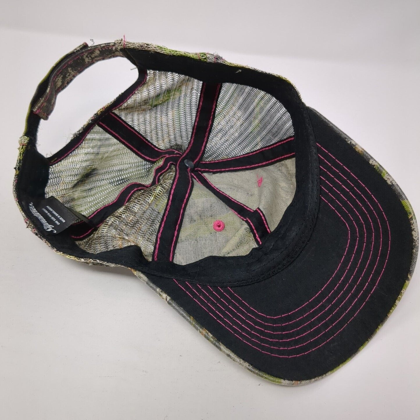 Signatures Strapback Mesh Back Trucker Hat Camo One Size Hunting Outdoor