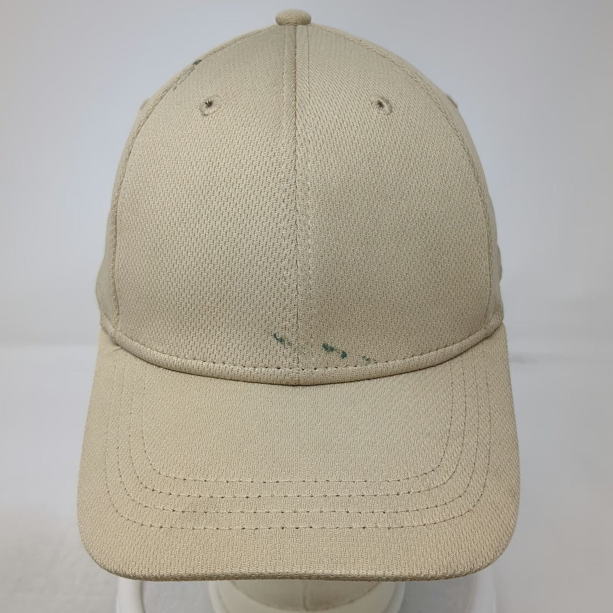 Athletic Works Baseball Cap Beige XL Fitted Performance Mesh Recycled Fabric Hat